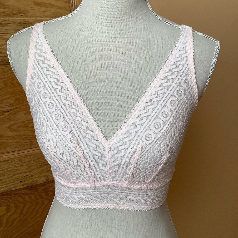 PRIMA DONNA Montara Wireless Lace Longline Bra 32D Crystal Pink Bralette - Picture 2 of 12